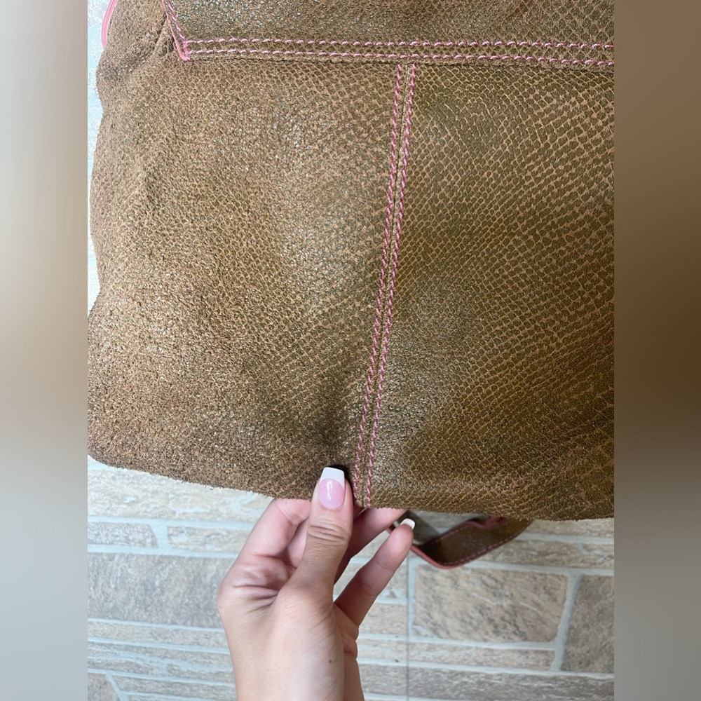 Liebeskind Brown Leather Hobo with Pink Trim - Picture 11 of 13
